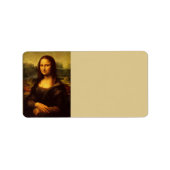 Étiquette Leonardo Da Vinci Mona Lisa Peinture d'Art (Devant)