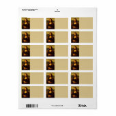 Étiquette Leonardo Da Vinci Mona Lisa Peinture d'Art (Feuille entière)
