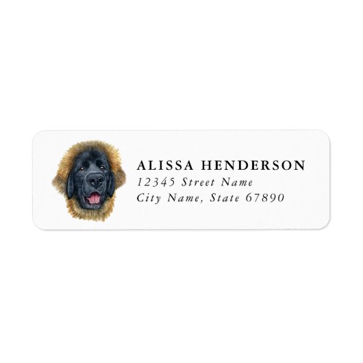 Étiquette Leonberger Dog Return Address Labels (Devant)