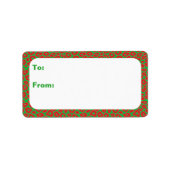 Étiquette Leopard de Noël (Devant)