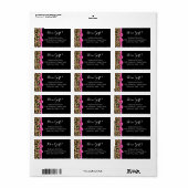 Étiquette Leopard Hot rose Bow C'est un Baby shower Safari f (Feuille entière)