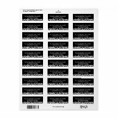 Étiquette Léopard noir et blanc V003 (Feuille entière)