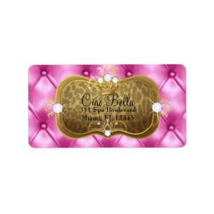 Étiquette Léopard rose de touffe de 311 Ciao Bella