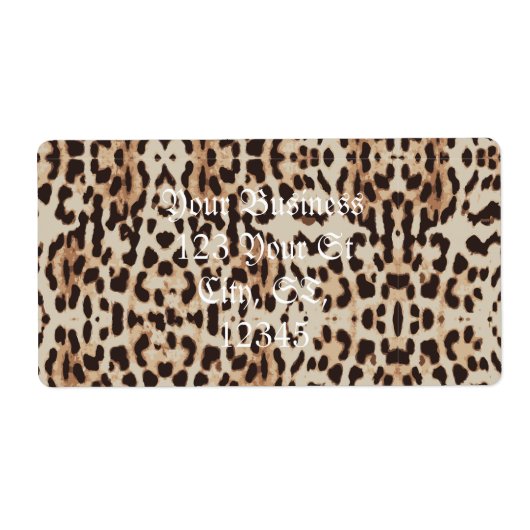 Étiquette Leopard Spots Motif Thunder_Cove (Devant)