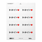 Étiquette L'équation d'amour pour les femmes (Feuille entière)
