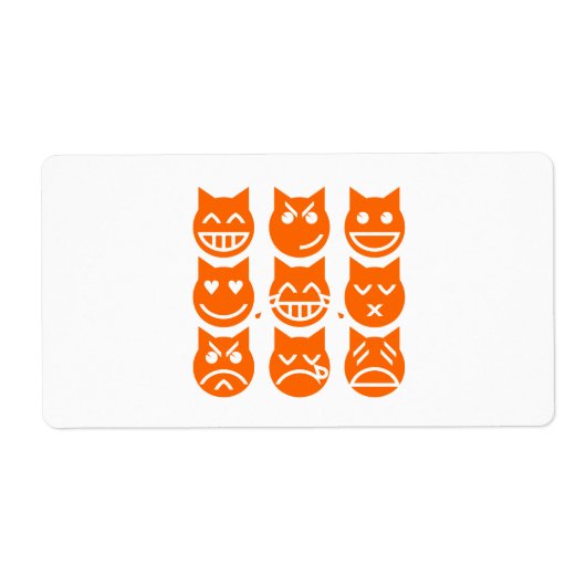 Étiquette Les 9 vies du chat Emoji (Devant)