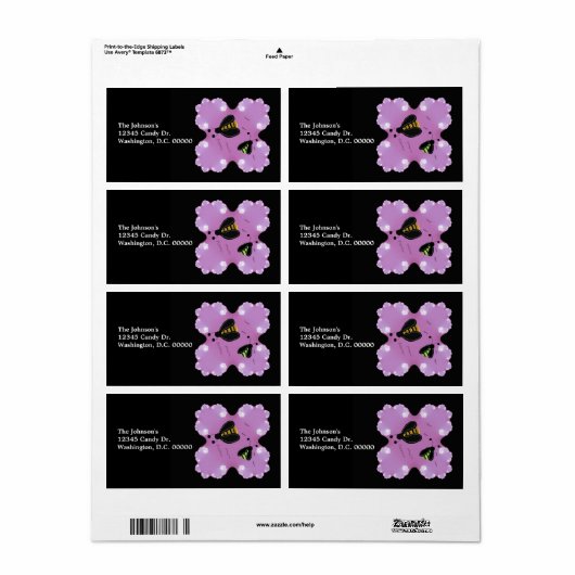 Étiquette Les abeilles dans les fleurs (Feuille entière)