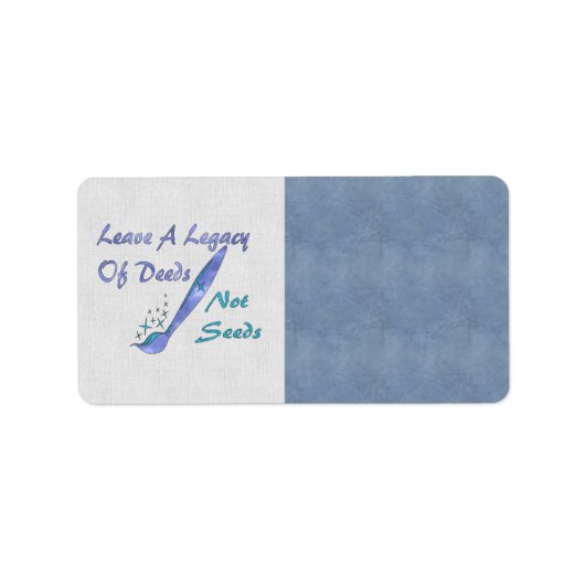 Étiquette Les actes et non les semences (Devant)