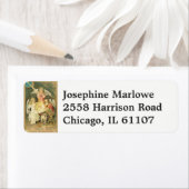 Étiquette Les anges adorant le Bébé Jésus (En situation)