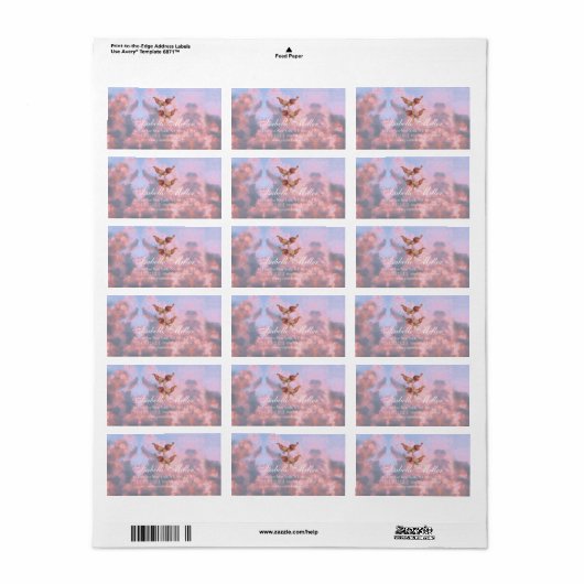 Étiquette Les anges dans le ciel (Feuille entière)