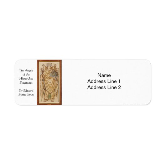Étiquette Les anges de la hiérarchie Potentats Burne-Jones (Devant)