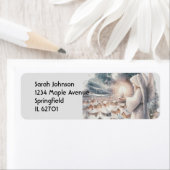 Étiquette Les anges veillent sur vous style nordique Noël (En situation)