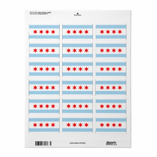 ÉTIQUETTE LES BÂTIMENTS DE DRAPEAU CHICAGO ! (Feuille entière)