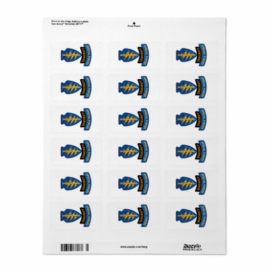 Étiquette Les Berets verts des forces spéciales (Feuille entière)