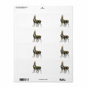Étiquette Les cerfs amoureux (Feuille entière)