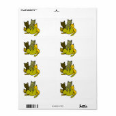 Étiquette Les chatons d'olive (Feuille entière)