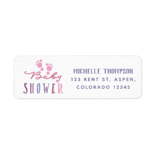 Étiquette Les coloris tendance Baby shower fille