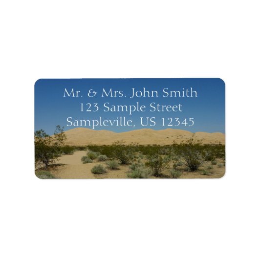 Étiquette Les dunes de Kelso dans le parc national Mojave (Devant)