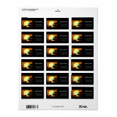 Étiquette Les éléphants Safari au coucher du soleil (Feuille entière)