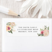 Étiquette Les fleurs de pivoines et d'huile d'or (En situation)