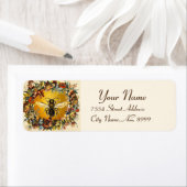 ÉTIQUETTE LES FLEURS DE PRINTEMPS HONEY BEE, L'OEUVRE (En situation)