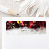 Étiquette Les flocons de neige tendance de Noël (En situation)