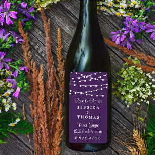 Étiquette Les Lumières De Chaîne Sur La Collection De Mariag