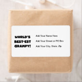 Étiquette Les meilleurs cadeaux Grampy du monde de Black Tex (En situation)