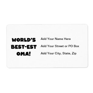 Étiquette Les meilleurs cadeaux Oma Noir ou Blanc du monde