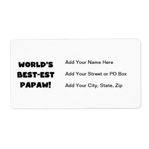 Étiquette Les meilleurs cadeaux Papaw du monde de Black Text