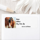 Étiquette Les Mustangs sauvages de l'Occident Adresse (En situation)