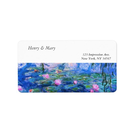 Étiquette Les nénuphars de Monet (Devant)