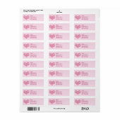 Étiquette Les nuances du coeur rose (Feuille entière)