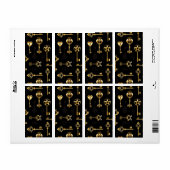 Étiquette Les Patters de Seamless avec Golden Keys (Feuille entière)