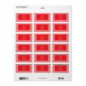 Étiquette Les Pères Rouges et Blanches (Feuille entière)