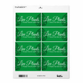 Étiquette Les Plantes En Vie S'Il Vous Plaît Traiter Avec So (Feuille entière)