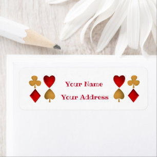 Étiquette Les quatre costumes, Personnalisé