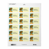Étiquette Les tournesols de Van Gogh (Feuille entière)