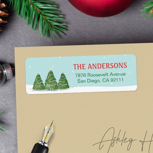 Étiquette Les Voeux D'Hiver Élégants Vacances Chic