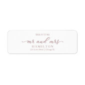 Étiquette L'étiquette d'adresse de retour de mariage du futu (Devant)