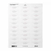 Étiquette L'étiquette d'adresse de retour de mariage du futu (Feuille entière)