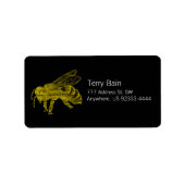 Étiquette Letterpress Bee (Devant)