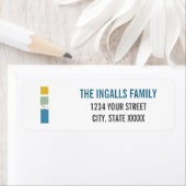 Étiquette Lettre Abstraite moderne I Monogramme Adresse init (En situation)