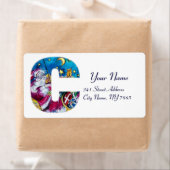 ÉTIQUETTE LETTRE C DE NOËL / MONOGRAM PÈRE NOËL INSPIRÉ (En situation)