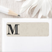 Étiquette Lettre Damas M - Noir (En situation)