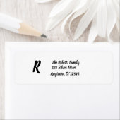 Étiquette Lettre de monogramme de script personnalisé simple (En situation)