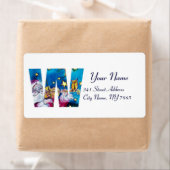 ÉTIQUETTE LETTRE DE NOËL / MONOGRAMME PÈRE NOËL INSPIRÉ (En situation)