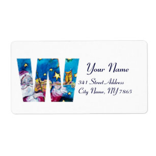 ÉTIQUETTE LETTRE DE NOËL / MONOGRAMME PÈRE NOËL INSPIRÉ