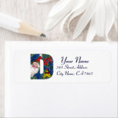 ÉTIQUETTE LETTRE DE NOËL / SANTA CLAUS AVEC RIBBON ROUGE (En situation)