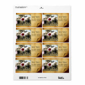 ÉTIQUETTE LETTRE DE VALENTINE ROMANTIQUE , MONOGRAMME DE SCE (Feuille entière)